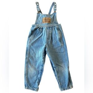 Vintage Clip On Guess Light Blue Denim Overalls